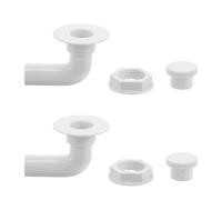 TOBBOMEY Lot de 2 Bouchons de Vidange en Plastique Étanches pour Congélateur Taille N°6 Embout Coudé Remplacement pour Tuyaux D’Évacuation de Réfrigérateur Accessoires Solide pour Usage