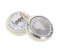 TOBBOMEY Lot de 2 Boutons d'Alarme d'Ascenseur en Métal Rond Bouton de Remplacement Kds50 Blanc Lumière Double et Simple Connecteur Accessoires Industriels pour Commande d'Arrêt