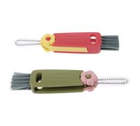 TOBBOMEY Lot de 2 Brosses de Nettoyage Multifonctions pour Biberons et Couvercles Tête en Tpe Douce et Ferme Goupillon Pratique pour Bouteilles et Tasses Accessoires Bébé