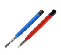 TOBBOMEY Lot de 2 Brosses de Nettoyage pour Montres et Bijoux, Brosse à Gratter Anti-rayures, Poignée Plastique Confortable, Bleue et Rouge, Outil Précis pour Nettoyage Électronique