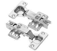 TOBBOMEY Lot de 2 Charnières Invisibles pour Portes de Placard Fermeture Amortie Silencieuse Acier Laminé à Froid Design sans Cadre Charnières Encastrées pour Armoires et Penderies