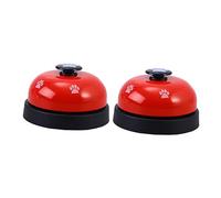 TOBBOMEY Lot de 2 Cloches d'apprentissage pour Chiens et Dispositif de Communication en Plastique Facile à Utiliser Motifs d'Empreintes pour L'Éducation des Animaux de Compagnie