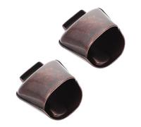 TOBBOMEY Lot de 2 Cloches de Pâturage en Cuivre Rouge de 26 Grammes Petites Cloches Suspendues pour Bovins et Moutons Anti-perte pour Usage Agricole en Plein Air