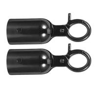 TOBBOMEY Lot de 2 Crochets Noirs pour Embouts de Corde 32 Mm Connecteur de Corde pour Barrières de Sécurité Pince à Moyenne Taille Accessoire Barrière de File D’attente Industriel