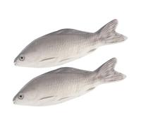 TOBBOMEY Lot de 2 Modèles de Poisson Réalistes en PU, Sculpture de Poisson Factice Solide et Légère, Décoration Artificielle pour Chambre, Jardin et Usage Pédagogique, Modèle Animal Simulé