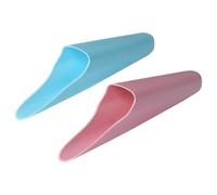 TOBBOMEY Lot de 2 Pelles à Terreau en Plastique Portable pour Plantes Succulentes et Jardinage Intérieur, Pelle à Seaux Étroite Bleu et Rose, Outil de Plantation Léger, Dosage Précis