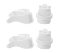 TOBBOMEY Lot de 2 pièces détachées pour distributeur de dentifrice - Pompe et tige de poussée de rechange pour distributeur mural de dentifrice - Accessoires de réparation