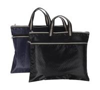 TOBBOMEY Lot de 2 Pochettes Zippées Oxford pour Documents - Sacoche Professionnelle pour Ordinateur Portable/Ordinateur avec Fermeture Éclair Et Poignées - Pochette de Rangement en Tissu Oxford pour