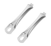 TOBBOMEY Lot de 2 Poignées pour Plaque de Diffusion de Chaleur en Acier Inoxydable Accessoires Compatibles Micro-Ondes et Plaques à Induction Poignée Isolante Antidérapante Facile à