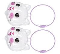 TOBBOMEY Lot De 2 Porte-Clés Commémoratifs pour Poils d'animaux Chat Pendentif Chat en Abs Rose