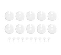 TOBBOMEY Lot de 20 Caches-prises Électriques Français Sécurité Garçon et Filles, Protège-prises Bébé en Plastique Solide Blanc, Cache de Prise Murale pour Protection Anti-contact