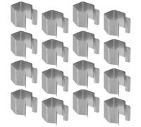 TOBBOMEY Lot de 20 Clips de Fixation en Acier Inoxydable pour Moustiquaire, Pinces Métalliques Universelles 1,1 X 0,9 X 0,8 Pouce, Installation Rapide sans Outil pour Fenêtres de Terrasse,