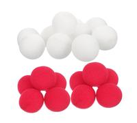 TOBBOMEY Lot de 20 Nez de Clown en Éponge Blanche et Rouge Accessoires de Costume Amusants pour Déguisement Clown Cosplay Halloween et Fêtes Légers et Colorés pour Spectacles et