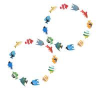 TOBBOMEY Lot de 24 Figurines de Poissons Tropicaux Miniatures en PVC Résistantes à la Décoloration Décorations d'Aquarium Compactes pour Ornements sous-Marins et Jouets Animaux Marins