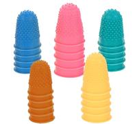 TOBBOMEY Lot de 25 Protège-Doigts Antidérapants en Caoutchouc Manchons de Doigts Surface Granuleuse Protection pour Doigts Accessoires Portables pour Travaux Couleur Couleur Aléatoire