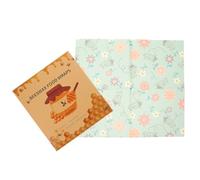 TOBBOMEY Lot de 3 Emballages Alimentaires Réutilisables en Tissu de Cire D’Abeille Violet Rouge Taille Grosse Moyenne et Petite Emballage Alimentaire Solide pour Conservation Fraîcheur