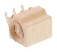 TOBBOMEY Lot De 3 Jouets Créatifs pour Enfants Kaléidoscope Miniature Vintage en Bois Couleur Kaki