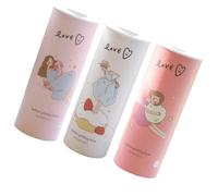 TOBBOMEY Lot de 3 Tubes de Mouchoirs en Papier Cylindriques Imprimés pour Voiture Papier Mouchoirs pour Porte-Gobelet Compact et Résistant Voyage et Bureau Boîte à Décorative