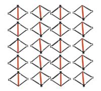 TOBBOMEY Lot de 30 Outils de Réparation pour Boîtes d'Interrupteur 86 Type Tiges de Fixation en Acier Isolé Gris Foncé Manchons Isolants Accessoires Universels pour Réparation et