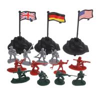 TOBBOMEY Lot de 300 Figurines de Soldats en Plastique pour Bac à Sable Mini Soldats Militaires pour Jeu et Création de Micro-paysages Accessoires pour Table de Sable