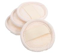 TOBBOMEY Lot De 4 Disques Exfoliants En Luffa Naturels Pour Visage Et Corps, Gommage Doux, Séchage Rapide, Structure Souple, Pour Nettoyage Et Démaquillage Quotidien