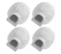 TOBBOMEY Lot de 4 Figurines en Résine D’Igloos Miniatures 55X48X45 CM - Mini-Maisons D’Hiver Réalistes pour Décoration de Gâteau D’Anniversaire Micro-Paysage Arctique et Accessoires de