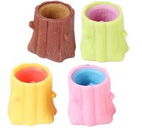 TOBBOMEY Lot de 4 Jouets Anti-Stress Écureuils Colorés à Presser Jouets Sensoriels Extensibles pour Soulager L’Anxiété chez Garçon et Filles et Adultes Décorations Couleur Aléatoire