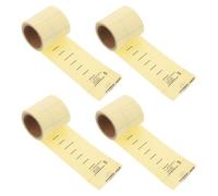 TOBBOMEY Lot de 4 Stickers Muraux Toise Amovibles 2 M X 52 CM pour Mesurer la Taille des Garçon et Filles Toise de Croissance Transparente Résistante à L’Humidité Décoration Chambre