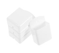 TOBBOMEY Lot De 4 Supports Muraux pour Télécommande Petits Supports Muraux en Plastique Blanc