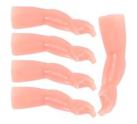 TOBBOMEY Lot de 5 Fausses Petites Mains Halloween Couleur Chair en Caoutchouc Réaliste, Accessoires de Tours de Magie pour Spectacles et Fêtes, Jouets Farceurs d'horreur pour Déguisement