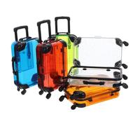 TOBBOMEY Lot de 5 Mini Valises à roulettes en Plastique 168 X 85 X 5 CM pour Garçon et Filles de Voyage Créatif et Léger Ensemble de Bagages Factices pour Jeux de Rôle et Organisation