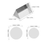 TOBBOMEY Lot de 5 set de Lentilles Optiques en Verre Transparentes Convexes et Concaves 3-5 CM pour Expériences Scientifiques Matériel Pédagogique de Physique Démonstration en