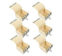 TOBBOMEY Lot De 6 Boîtes De Rangement Pour Bibelots Coffres À Trésors Vintage Faits À La Main Vides Divers Bijoux Canne Perles Rideau En Bambou Petit Bouton Miniature Rétro Style