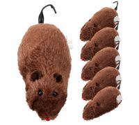 TOBBOMEY Lot de 6 Jouets pour Chat à Remontoir Souris Mécanique en Peluche Couleur Aléatoire, Jouet Interactif pour Divertissement et Activité Féline, Accessoire Ludique pour Chats Adultes