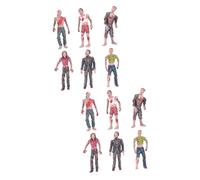 TOBBOMEY Lot de 6 Poupées Zombies pour Garçons Figurines Mortes-Vivantes Statiques en Plastique Sûr 10 CM Jouets Zombies pour Garçon et Filles Halloween et Jeux Quotidiens