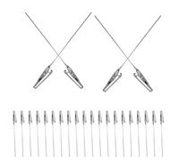 TOBBOMEY Lot de 60 Pinces Crocodiles Métalliques avec Tige 95 MM Petites Pinces pour Cartes et Photos Accessoires de Bricolage Polyvalents pour Loisirs Créatifs et Modélisme