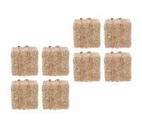 TOBBOMEY Lot de 8 Mini Meules de Foin Carrées 2x2x2 Cm en Fausse Paille Corde, Décorations Empilables pour Maison de Poupée, Accessoires DIY pour Diorama de Ferme et Jardin Miniature