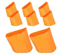 TOBBOMEY Lot de 8 Patins Antidérapants Orange pour Pieds D’Échelle Télescopique Embouts en Plastique Stables Protections de Sol Compatibles Carrelage Bois et Ciment Accessoires pour
