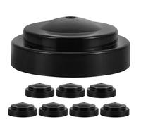 TOBBOMEY Lot de 8 Supports de Drapeau Miniatures, Porte-Drapeau de Bureau à 1 Trou de 6,35 cm (2,5 Pouces), Mini-Support à Base Noire Simple pour de Bureau, bannière de Pays, d'entreprise ou