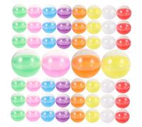 TOBBOMEY Lot De 80 Boules Vides En Plastique Transparent Semi-transparent 45 Mm, Recharge Pour Distributeur Automatique, Boule Torsadée Remplissable, Usage Fête, Diy Et Emballage Présent Polyvalent