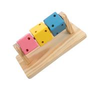 TOBBOMEY Mâcher Bois Naturel pour Hamster Cube Multifonction pour Petits Animaux Entretien Dentaire Jeu Sûr et Réutilisable