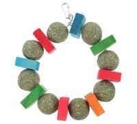 TOBBOMEY Mâcher Naturel pour Hamsters, Cochons d'Inde et Lapins - Assortiment de Pièces Colorées en Herbe Comestible, Enrichissement Dentaire et Accessoires pour Cage, Favorisant Le Soin