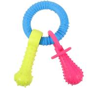 TOBBOMEY Mâcher pour Chiens en TPR Multi-Couleurs, Petit Format, Tétine pour Chiots, Stimulation Mentale et Soin Dentaire, Interactif Anti-Stress pour Chiens et Chiots Couleur Aléatoire