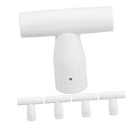 TOBBOMEY Manches de Pelle de Jardin en Plastique 33mm Lot de 5 Pièces pour Pelle à Neige et Jardinage Poignée T Ergonomique Blanche Usage Extérieur Jardin Maintenance