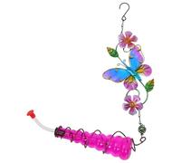 TOBBOMEY Mangeoire Oiseaux Suspendue Verre pour Colibris et Autres Espèces Facile à Nettoyer et Remplir Design Délicat et Fonctionnel pour Jardin Extérieur