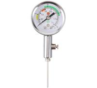 TOBBOMEY Manomètre à Bille Analogique pour Ballons de Sport - Mesure Précise de Pression Air Basketball, Football, Volleyball - Outil Métallique Portable sans Housse, Compatible Valves