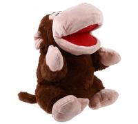 TOBBOMEY Marionnette à Main Singe en Peluche Douce Bouche Mobile pour Raconter des Histoires Interactif pour Garçon et Filles Accessoire de Théâtre Familial 1 Pièce