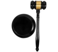 TOBBOMEY Marteau de Juge en Bois 25.2 CM Base pour Réunions et Ventes aux Enchères Marteau du Juge en Bois pour Usage Tribunal