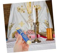 TOBBOMEY Mezuzah Métallique Décorative avec Parchemin Ornement Catholique Chic et Compact Design à Deux pour Porte Alliage de Zinc Décoration Religieuse Distinctive pour Maison
