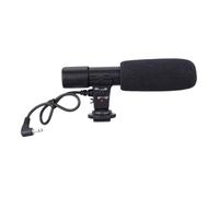 TOBBOMEY Microphone D'enregistrement Vidéo Professionnel pour Appareil Photo Reflex Numérique, Micro Interview Portatif Cardioïde, Compatible DSLR, Noir, Léger et Portable pour Vlogging